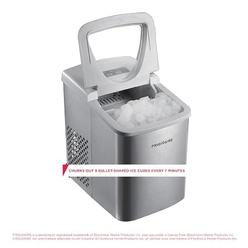 Frigidaire 26 Lbs per Day Portable Compact Maker, Ice Making Machine, Stainless, Medium thumbnail 2