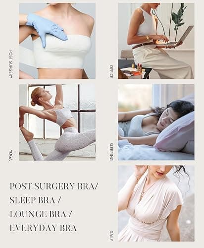 FeelinGirl Post Surgery Compression Bra for Women's Front Closure Bra with Adjustable Straps Wirefree thumbnail 6