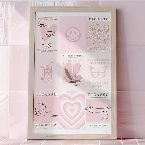 Pink Wall Collage Kit - Aesthetic Posters, Dorm Room Decor for Teen Girl (50pcs 4x6 inch) thumbnail 5