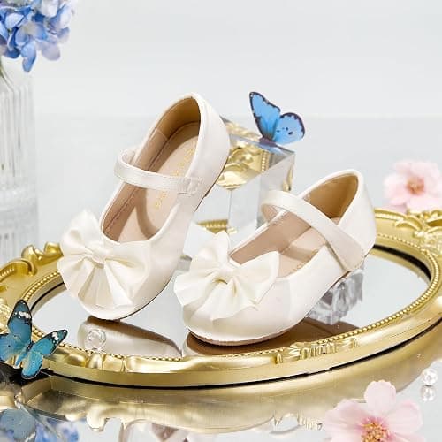 Felix & Flora Toddler Flower Girl Dress Shoes - Girl Ballet Flats Party School Shoes Wedding thumbnail 5