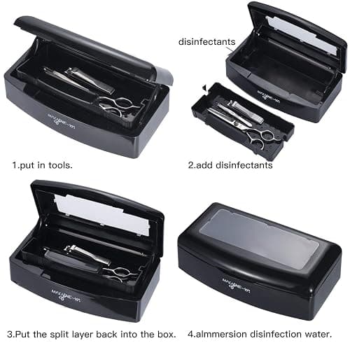Machine-Ya Plastic Sterilizing Tray,sterilization box,nail art tool sterilizer tray, Sterilizer Tray Box Nail Art Salon Sterilizing Too（black） thumbnail 6