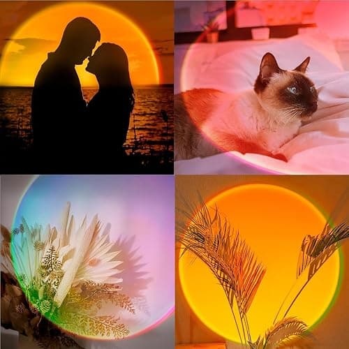 Kangtaixin Sunset Lamp - RGB Sonnenuntergang Lampe - App-Steuerung USB-Anschluss LED Projektor 360 ° Drehbares Romantisches Vision-Stimmungslicht für Fotografie, Selfie, Dopamine, Wohnzimmer Deko thumbnail 7