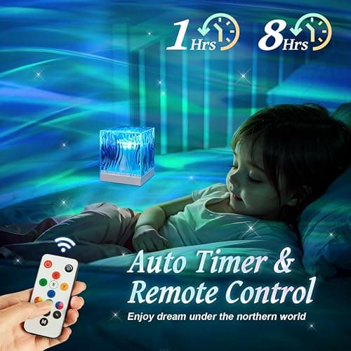 Valentine's Day Northern Lights Projector Gifts for Her, 18 Colors Sensory Lights Night Light Remote Timer Galaxy Light, Soothing-for-Sleep Mood Lighting, Galaxy Projector, Led Lights for Bedroom thumbnail 4