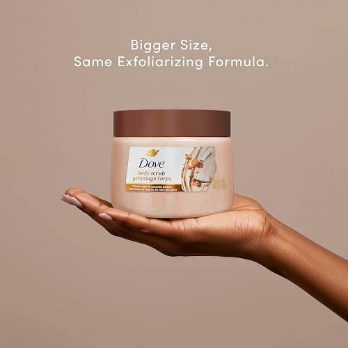 Dove Brown Sugar and Coconut Butter Body Scrub Exfoliates and Deeply Nourishes for Smooth, Radiant Skin 15 oz thumbnail 3