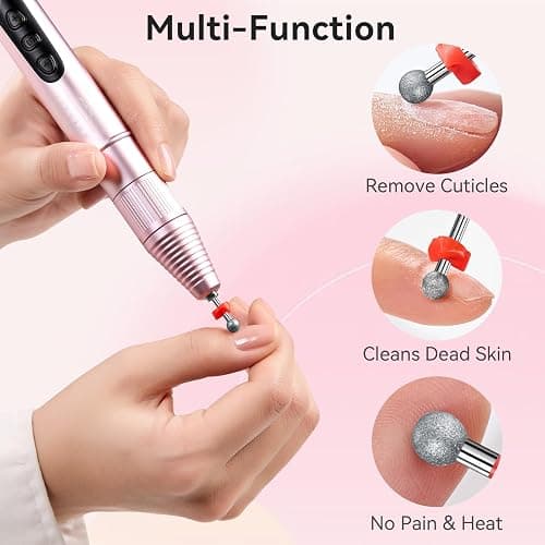 Makartt Nail Drill Bit - Ball Shape Cuticle Safety Carbide 3/32''(Fine - F) | Diamond Professional Nail Bit Nail Cleaner for Dead Skin Nail Prepare Two Way Rotate Manicure Nail Salon Supplies thumbnail 5