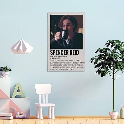 RCIDOS Matthew Gray Gubler Poster Criminal Minds Spencer Reid Poster (11) Canvas Painting Posters And Prints Wall Art Pictures for Living Room Bedroom Decor 12x18inch(30x45cm) Frame-style thumbnail 4