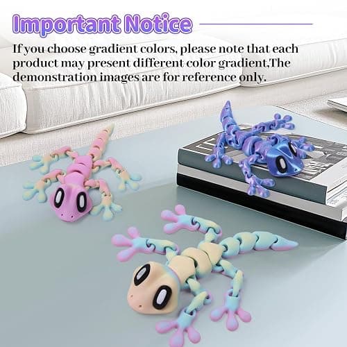 Yaozyety 3D Printed Articulated Lizard, Flexible Dynamic Animals Toys, Full Articulated Toy with Magnets, Adults Fidget Toys for Autism ADHD, Home Office Decor, Festival Gifts (Colorful) thumbnail 5