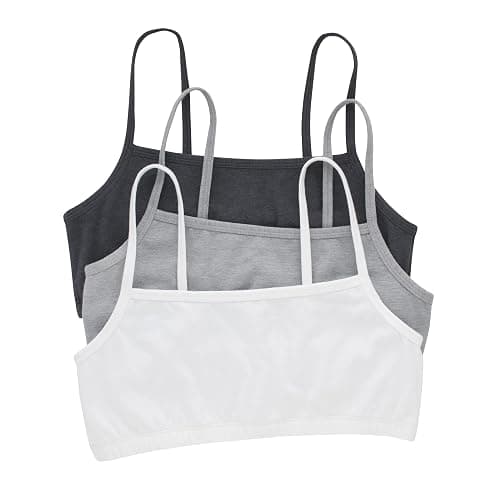Hanes Women's Cropped Bralette Pack, 3-Pack, Breathable Crop Top Bras, Solid or Assorted, 3-Pack - Image 1