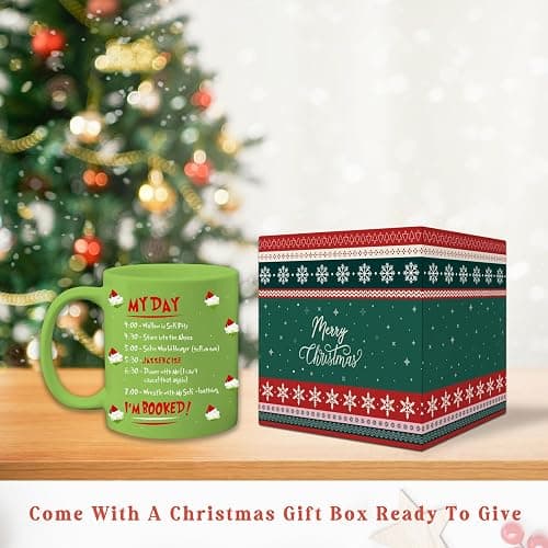 Arsemica Funny Christmas Coffee Mug, 11oz Holiday Drinking Cups, Christmas Movie Merch Gift, Xmas Party Cups for Hot Chocolate Cocoa Beverages, White Elephant Gifts for Women Men Coworkers thumbnail 2