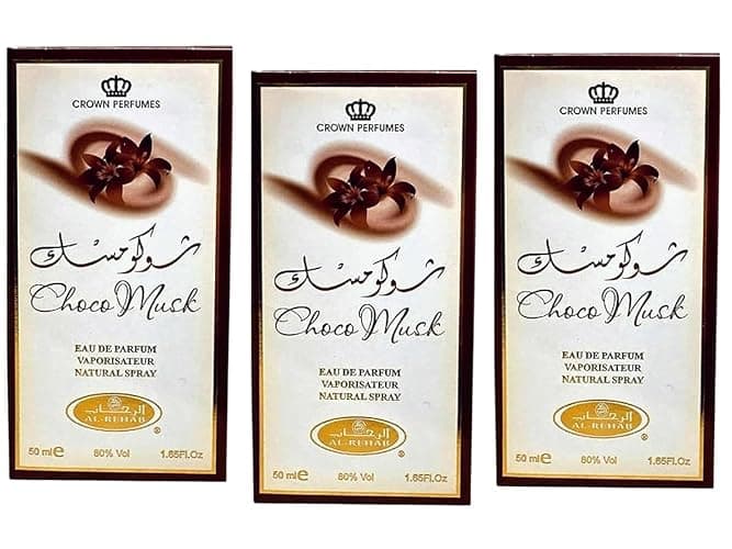 Pack of 3- Choco Musk Eau De Parfum, Natural Spray Unisex Fragrance, Arabian Chocolate and Musk Scent, 1.65 Fl Oz, Luxury Perfume from UAE - Image 1
