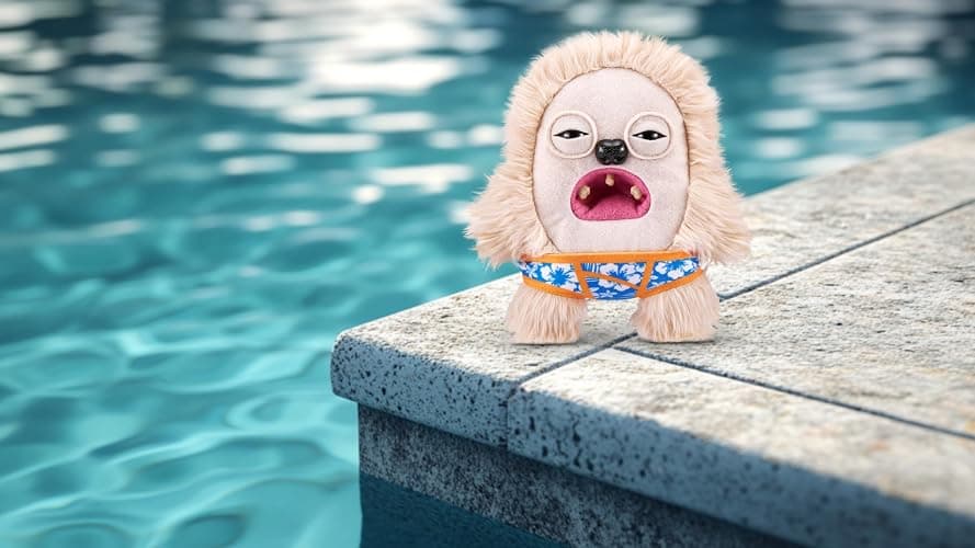 Fuggler Vacay Vibes by ZURU, Funny Ugly Monster, Plush, Collectible, Toy (Hedge Grog - Cream) thumbnail 2