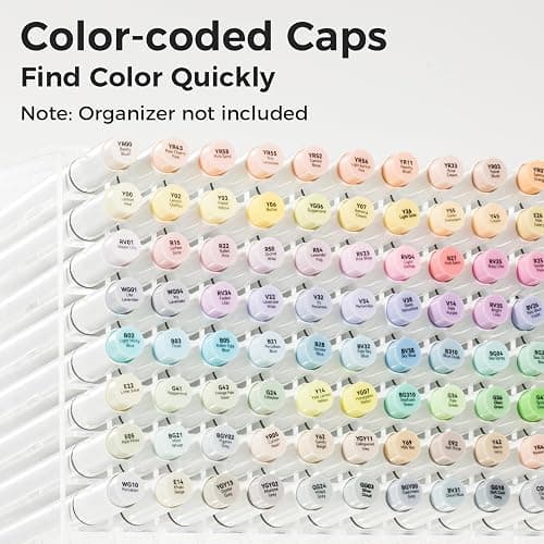 Ohuhu Pastel Alcohol Markers 48 Brush & Chisel Refillable Set (Sweetness) | Sweet Pastel Shades Perfect for Aesthetic Art Bullet Journals & Calligraphy Easy Blending No Smudging - Honolulu thumbnail 4