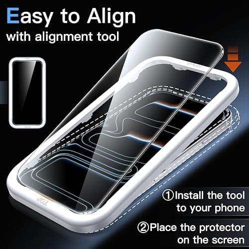 JETech 5 in 1 Clear Back Bumper Case for iPhone 18 Pro Max, Clear | Anti-Yellowing, 2 Tempered Glass Screen Protectors, 2 Camera Lens Protectors, Shockproof Protection thumbnail 7