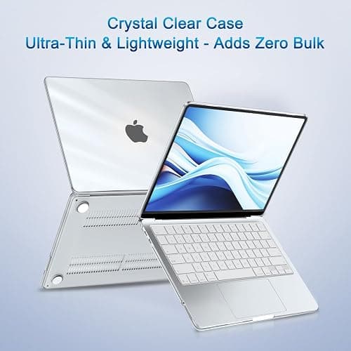 MOSISO Compatible with MacBook Neo Case 13 inch 2026 Release Model A3404 with A18 Pro Chip, 4 in 1 Kit Precision Fit Crack & Scratch Resistant Protective Hard Shell Case Cover, Crystal Clear thumbnail 7