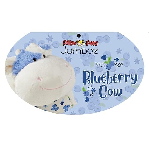 Pillow Pets Blueberry Cow Jumboz, White thumbnail 4
