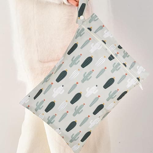 HappyFlute 9 Sets Newborn Baby Cloth Pocket Diapers Adjustable Reusable for Baby Boys and Girls(6-33 pounds,0-3 Years),One Wet Bag+4Diapers and 4Inserts (AD10) thumbnail 6