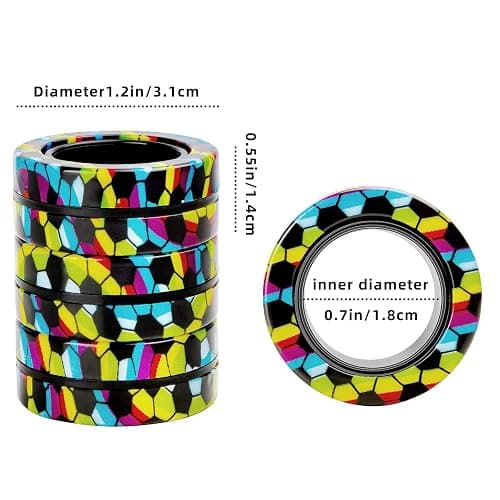Magnetic Rings Fidget Toy Set, Idea ADHD Fidget Toys, Adult Fidget Magnets Spinner Rings for Anxiety Relief Therapy, Fidget Pack Great Gift for Adults Teens Kids Easter Basket Stuffers (3PCS) thumbnail 5