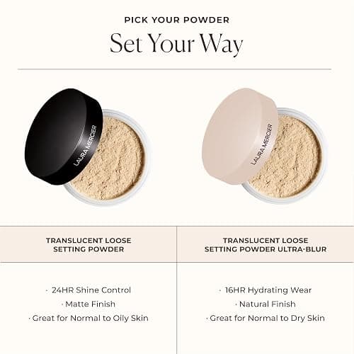 Laura Mercier Translucent Loose Talc-Free Setting Powder Ultra-Blur: Hyaluronic Acid Infused, Natural & Blurring Finish, Long Lasting, 4 Shades, Holiday Gift Set thumbnail 9