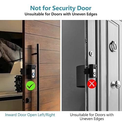 KIMILAR 2024 Upgrade Anti-Theft Video Doorbell Mount, Not Block Doorbell Motion Sensor, Adjustable No-Drill Mounting Bracket Wedge Holder Accessories for Home Rentals Office, Not for Security Door thumbnail 6