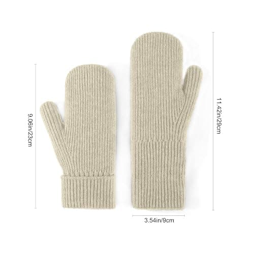 Bototack Winter Mittens for Women Men Warm Fleece Lining Stretchy Kit Thermal Snow Gloves for Cold Weather Gifts thumbnail 5