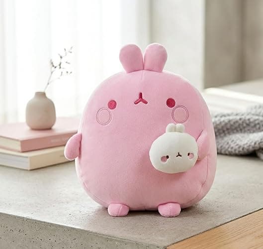Pink Plush Pillow, Soft Plush Cushion, Smooth & Gentle Texture, Decorative Pillow for Bed, Sofa, Home Décor (10.62 X 7.87 inches) thumbnail 6