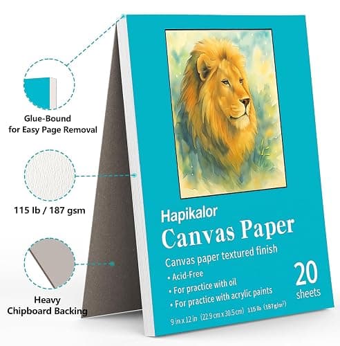 Canvas Painting Acrylic Sketch Book - 9x12 Inch, 20 Sheets (115lb/187g) Mixed Media Sketchbook, Art Supplies for Adults & Kids Canvases Painting pad for Acrylic, Oil, Marker, Drawing, Sketching thumbnail 2