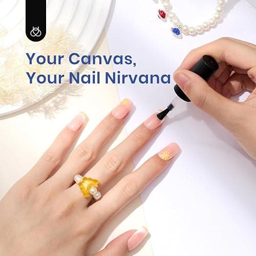 Beetles Gel Nail Kit Easy Nail Extension Set 504Pcs Pre Filed Half Matte Short Square Soft Etch X Nail Tips with 5 in 1 Nail Glue Gel Uv Led Lamp Nail for Women - 1-Short Square 504pcs (etch-x kit) thumbnail 7