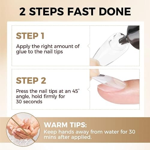 UNA GELLA Nail Glue Strong Gel No U V, 15g*2pcs Nail Glue for Press Ons No Lamp Needed, Quick Dry Semi Solid Nail G LUE, Super Strong Gel glue for Nails Long Lasting Extension DIY Kit thumbnail 8