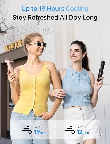JISULIFE Handheld Mini Fan, 3 IN 1 USB Rechargeable Portable Fan [12-19 Working Hours] with Power Bank, Flashlight, Pocket Design for Travel/Summer/Concerts/Lash, Gifts for Women (Black) thumbnail 3