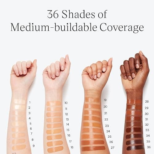 Saie Glowy Super Skin Tint Liquid Foundation - Weightless + Dewy Foundation with Lightweight Medium Coverage - Hydrating Face Makeup + Skin Care Serum Hybrid with Hyaluronic Acid - Shade 4 (1.01 oz) thumbnail 9