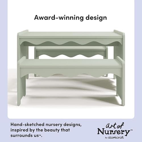 Storkcraft Casablanca Montessori Indoor Kids Table & Bench Set – Premium Kids Activity Table and Bench Set, Toddler Furniture for Crafts and Snack Time, Durable & Easy-to-Clean Surface (Sage) thumbnail 4