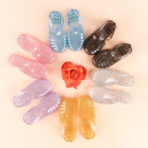 HaHaGuu Girls Jelly Sandals Summer Costume Princess Dress Flat Breathable Waterproof Fisherman Gladiator Shoes For Girl Closed Toe Beach Flat-Sandals For Toddler Little Kid Big Kids thumbnail 7