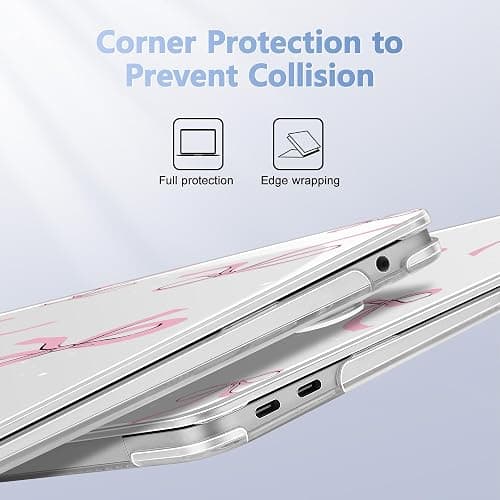 May Chen Compatible with MacBook Air 13 inch Case 2022 2021, 2020-2018 Release Model: M1 A2337 A2179 A1932, Plastic Hard Shell Case Cover for Mabook Air 13 inch with Retina Dispaly, Star Bow thumbnail 3