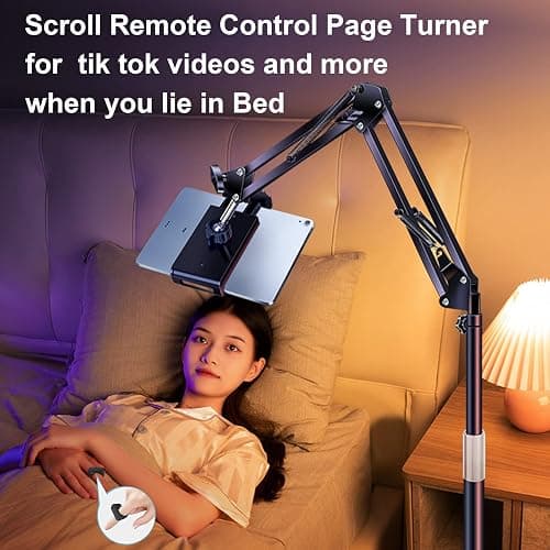 TIK Tok Bluetooth Remote Control Page Turner for iPhone Android Ipad Cell Phone Camera Remote Shutter Selfie Button, Bluetooth Ring for Kindle (Black) thumbnail 5