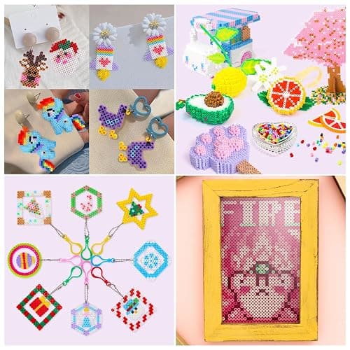 Meland Fuse Beads with Mini Iron - 24,000pcs Beads for Crafts for Girls Age 3-12 Year Old, 24 Color 5MM Melty Bead Set, Art & Craft Kit for Girls Gift Idea for Birthday Christmas thumbnail 6