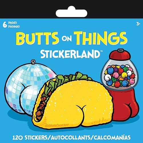 Butts on Things - MINI STICKERLAND Pads-6 PG Mini Stickerland Pad - 6 Page - Image 1