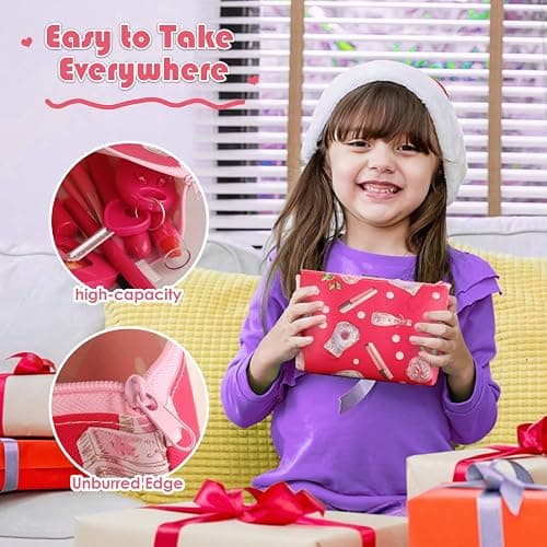Woumserta Toddler Girl Toys, Pretend Makeup Kit for Girls 3-5, Kids Play Makeup Set for Kids 3-5 4-6, Toddler Makeup Kit with Fake Makeup Set, Car Key & Make up Toy for Age 3 4 5 Year Old Girl Gifts thumbnail 6