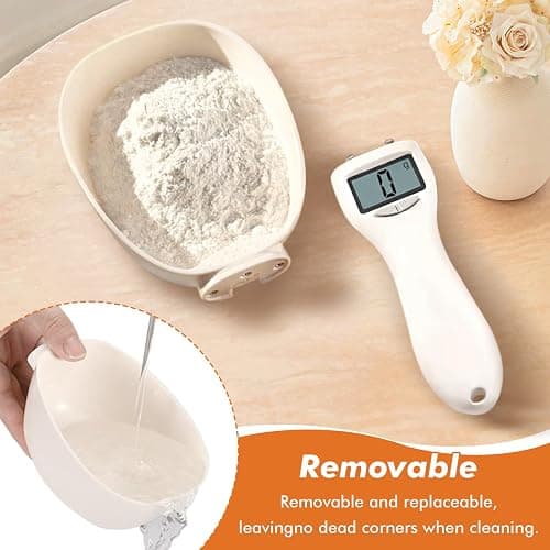 2pcs Digital Measuring Spoon Scale,Electronic Measuring Spoon 800g/0.1g High Precision with Screen,Adjustable Measuring Spoon for Cooking, Pet Food,Daily Meals thumbnail 3