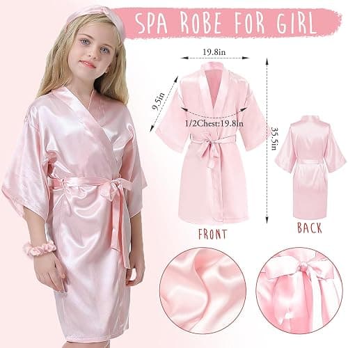 Golray Spa Gift Set for Teen Girls 10-12 14-18, 13 Pcs Girl Stuff Basket with Satin Pillowcase/Spa Robe/Journal/Mug, Christmas Birthday Self Care Things Gift for Kid Daughter Sister Tween Trendy Stuff thumbnail 3