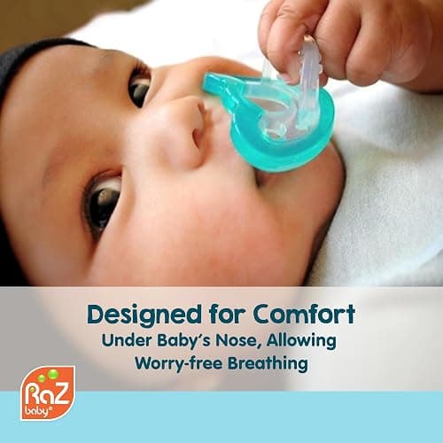 RaZbaby Jollypop Pacifier for Newborns & Up, USA Made, Natural Shaped Orthodontic Binky, Lovingly Shared in NICUs & Hospitals Worldwide, Medical-Grade 100% BPA-Free - 0-3 Months, 2 Pack - Lavender thumbnail 6