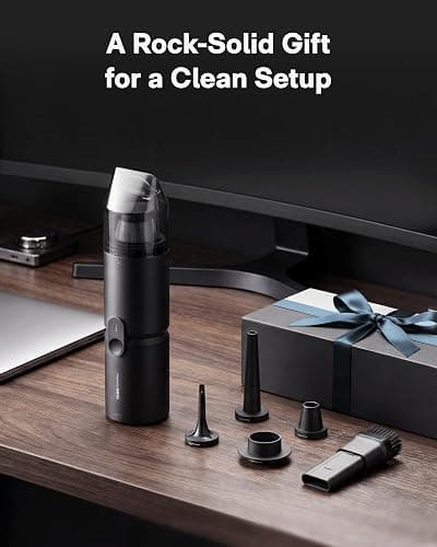 HOTO Handheld Vacuum Cleaner Cordless, Desk Vacuum Cleaner Compressed Electric Air Duster 15000Pa Suction, 4-in-1 Portable Vortex Vacuum Dust Buster Air Blower for Computer, Keyboard, Coffee Grounds thumbnail 6