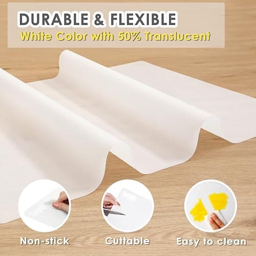 31.5" x 23.6" Extra Large Silicone Mat for Resin Casting, Epoxy and Crafts, Nonstick Silicone Sheet for Jewelry Casting Molds, Clear Countertop Protector Mat Heat Resistant Placemats by Foepoge thumbnail 4