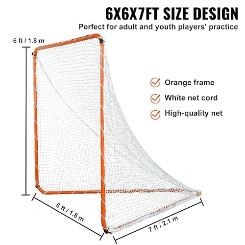 VEVOR Portable Lacrosse Goal - Complete Training Accessory Set with Extended Coverage for Youth and Adults thumbnail 6