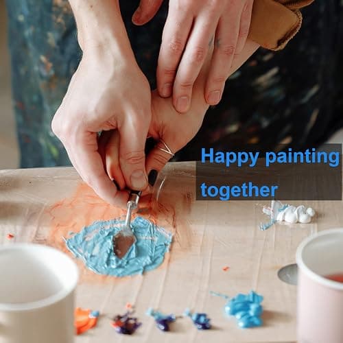 5 Piece Palette knifes Painting Knife Set Supplies for Oil, Acrylic Paint,Cake Decorating,Stainless Steel Pallet Knife Paint Knife Art Spatula for Various Types of Painting,ColorMixing,Smearing thumbnail 6