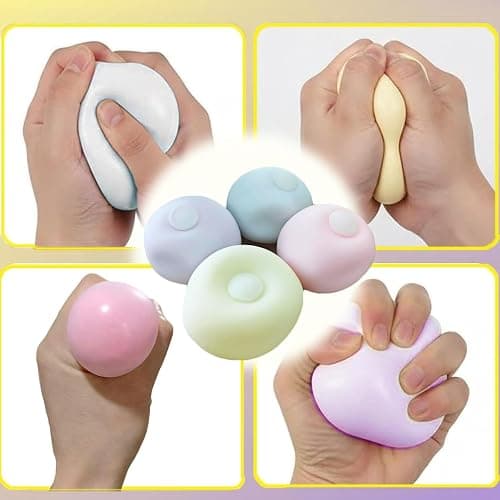 Shapeable Squishy Toys Sand Squishy Ball, Malleable Sand-Filled Sensory Toy for Anxiety Relief and Focus, Portable Stress Balls for Kids & Adults (Blueberry Ice) thumbnail 5
