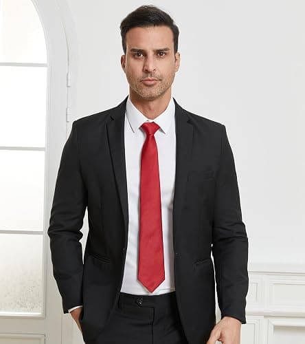 DecTwig Men's Ties Solid Color Formal Necktie | 3.15 inch (8 cm) width, classic solid design for groomsmen, weddings, business meetings, formal events thumbnail 2