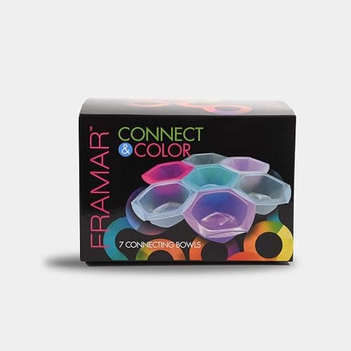 FRAMAR Hair Color Brush Set – Glitter Color Brush, Hair Dye Brush Kit, Hair Coloring Brush - Multi-Colored Connect and Color Bowl Set – Mixing Bowls for Hair Color thumbnail 7