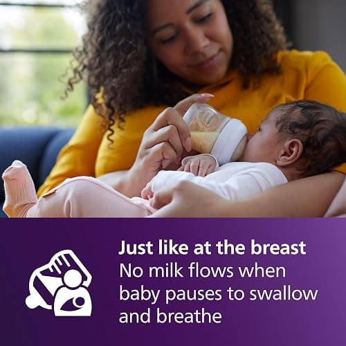 Philips Avent Natural Baby Bottle with Natural Response Nipple (Slow Flow, Flow 2), 4oz, 3-pack, SCY900/03 thumbnail 4