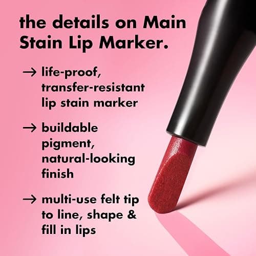 e.l.f. Main Stain Lip Marker, Hotvine | Lip Stain Lip Liner, Define, Contour & Fill for Long-Lasting & Transfer-Resistant Color, Vegan & Cruelty-Free thumbnail 3