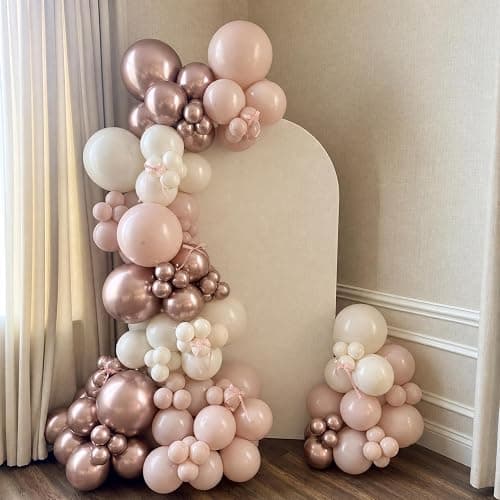 JOYFLOAT Pink Balloons for Wedding Bridal Shower Baby Shower Decorations | 60Pcs 12Inch Pink and White Balloons Include Macaron Pastel Metallic Pink White Confetti Balloons, Birthday Party Decorations thumbnail 6